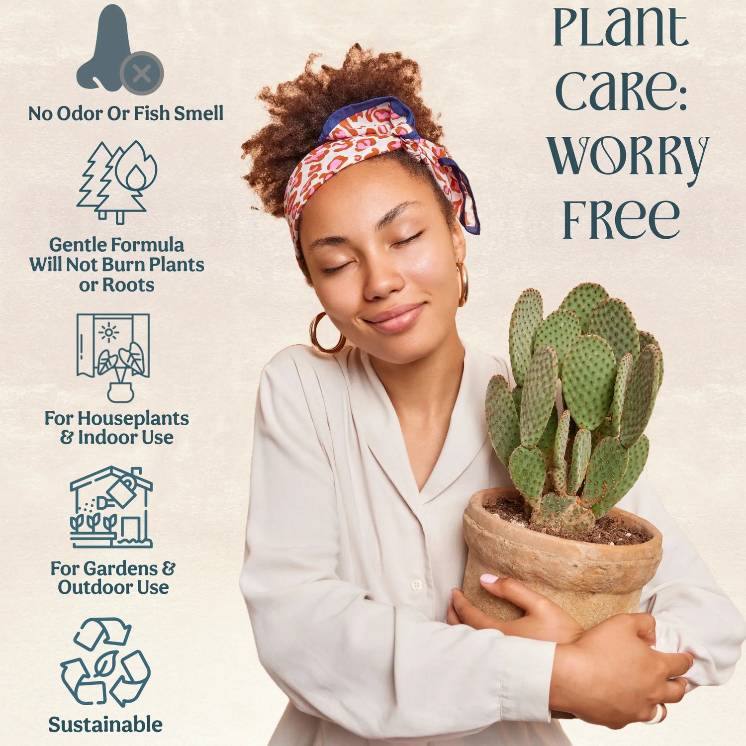 All-In-One Complete Organic Succulent & Cactus Plant Food Grow Queen