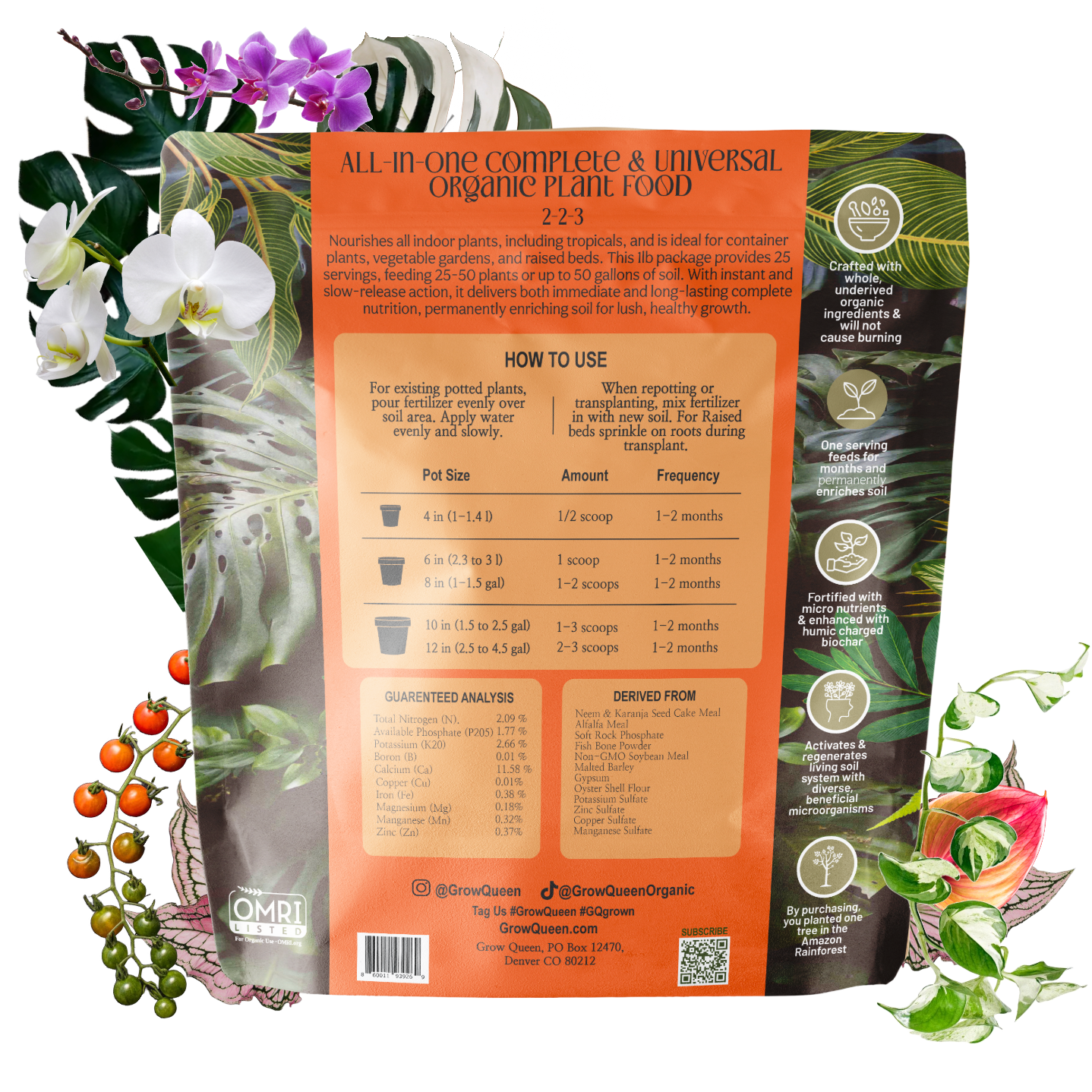 The All-In-One Complete Organic Plant Food Grow Queen