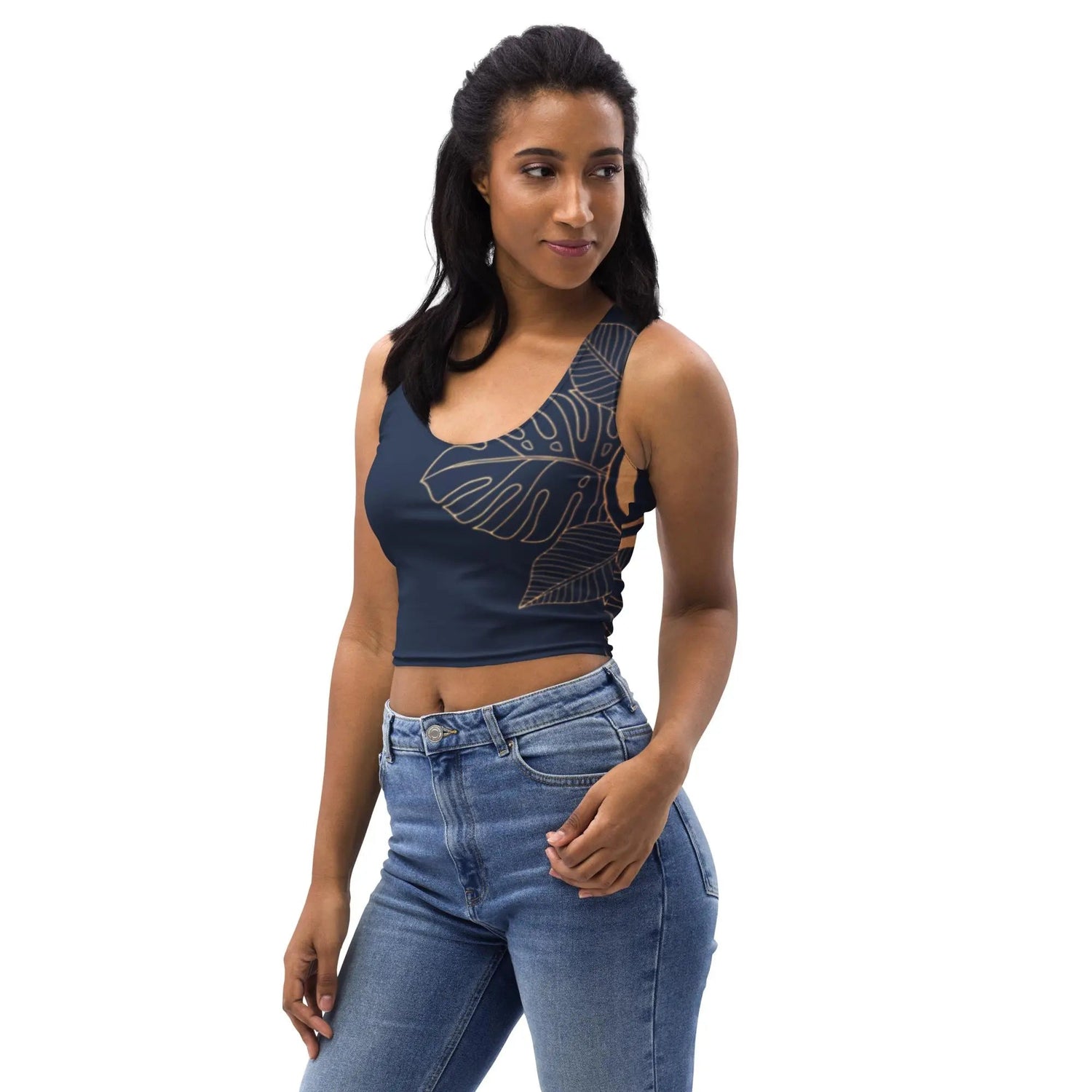 GQ Monstera Crop Tank top - Grow Queen