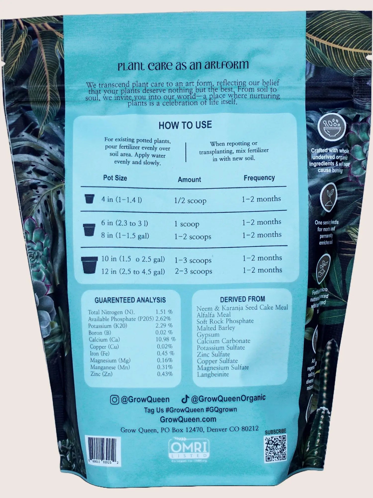 Organic Succulent & Cactus Plant Food