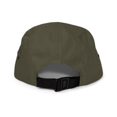 Back view of Grow Queen five panel cap with nylon strap clip closure and low profile design in cotton fabric.