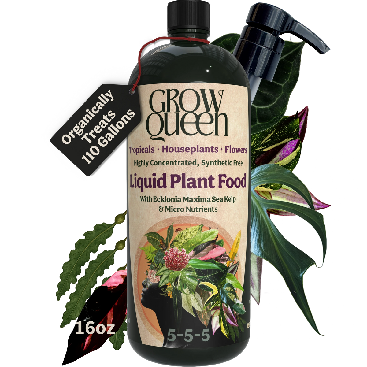 Organic 5-5-5 Liquid Plant Food - 16oz bottle