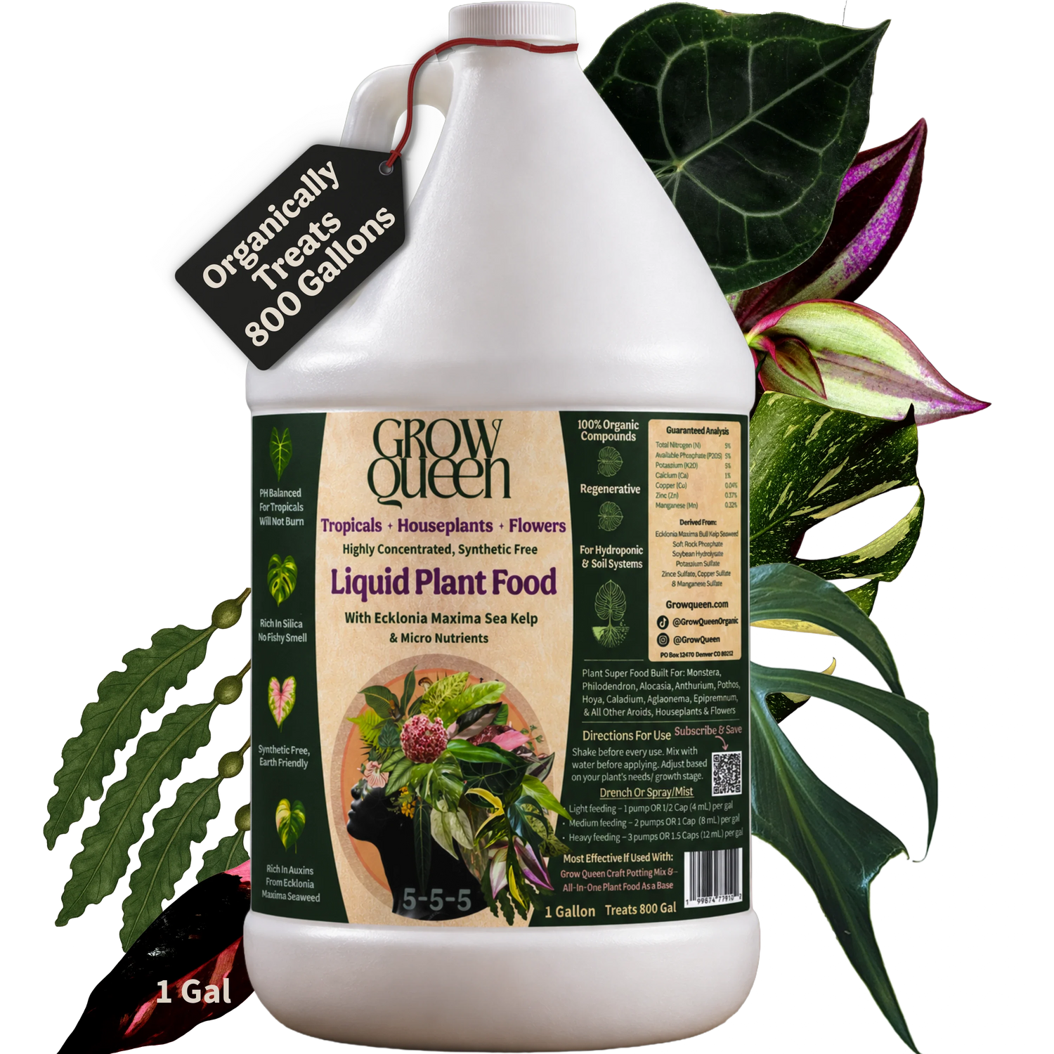 Organic 5-5-5 Liquid Plant Food - 1 gallon bottle