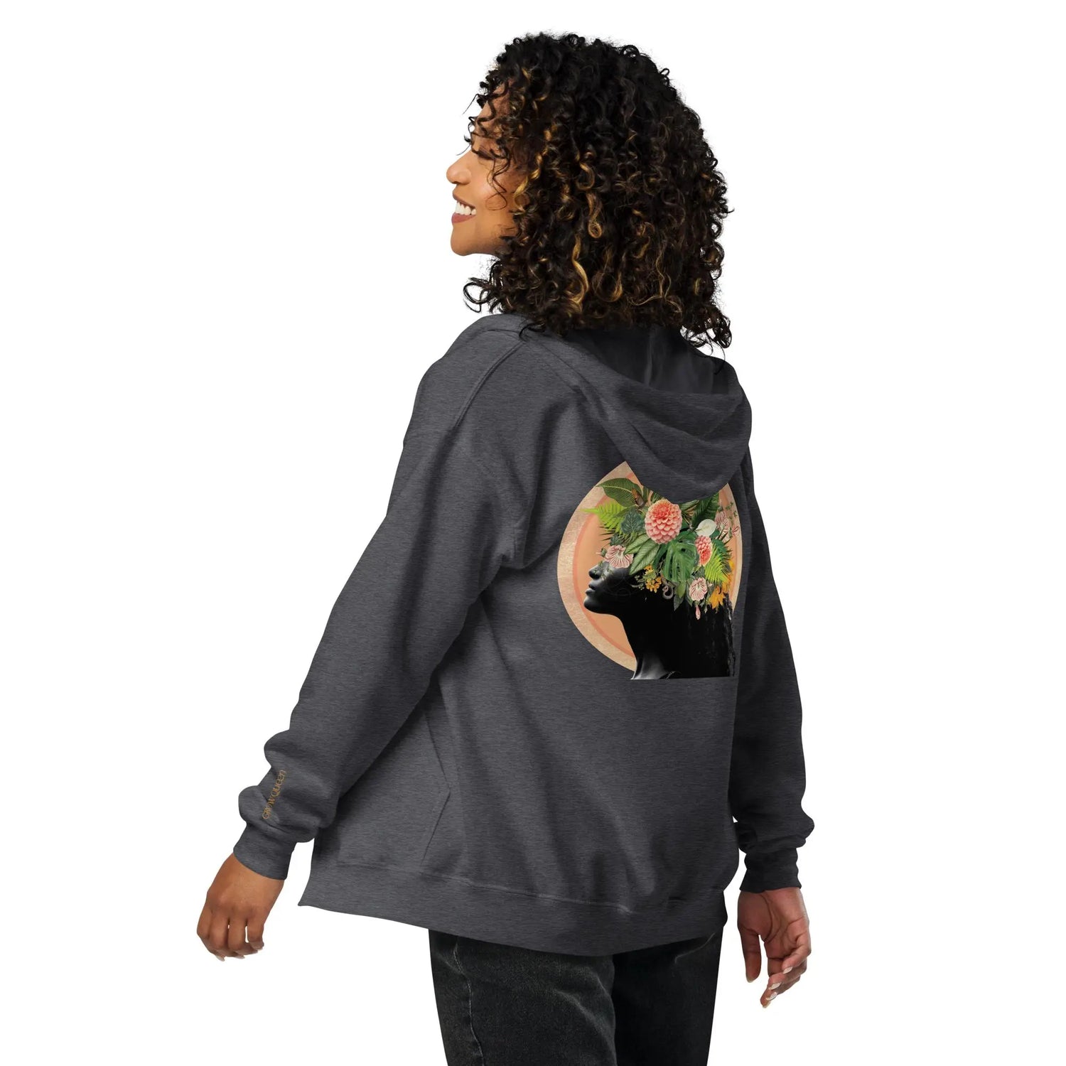 Unisex heavy blend zip hoodie Grow Queen