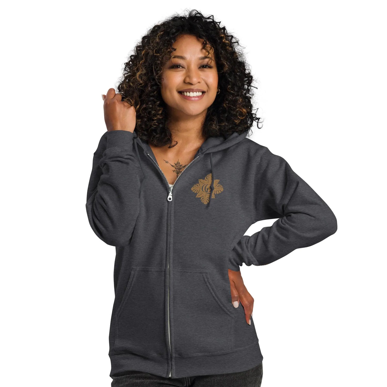 Unisex heavy blend zip hoodie Grow Queen