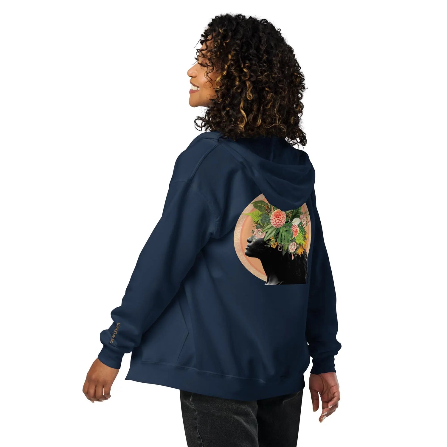 Unisex heavy blend zip hoodie Grow Queen