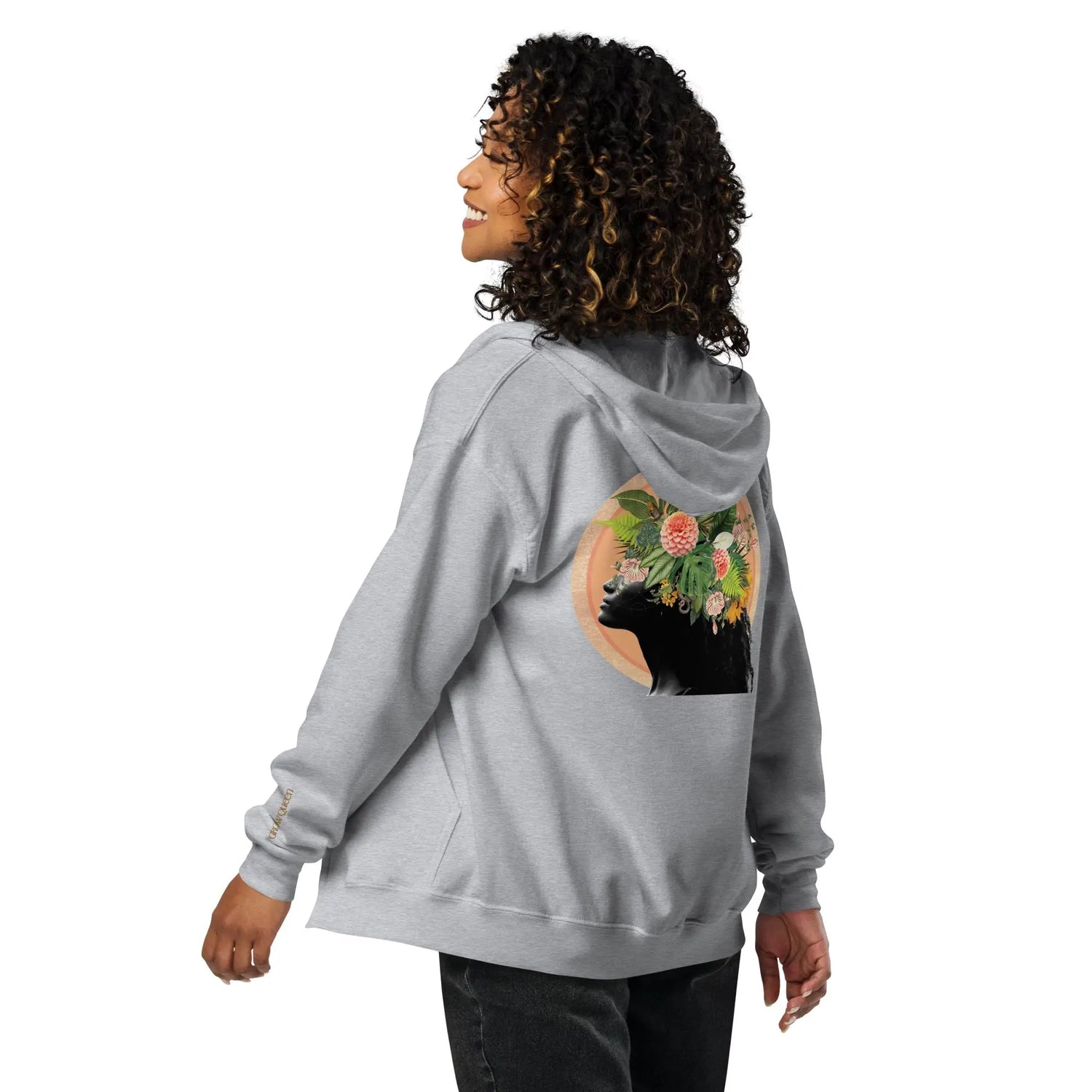 Unisex heavy blend zip hoodie Grow Queen