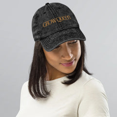 Vintage Cotton Twill Cap Grow Queen