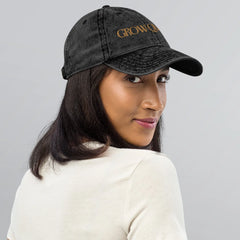 Vintage Cotton Twill Cap Grow Queen