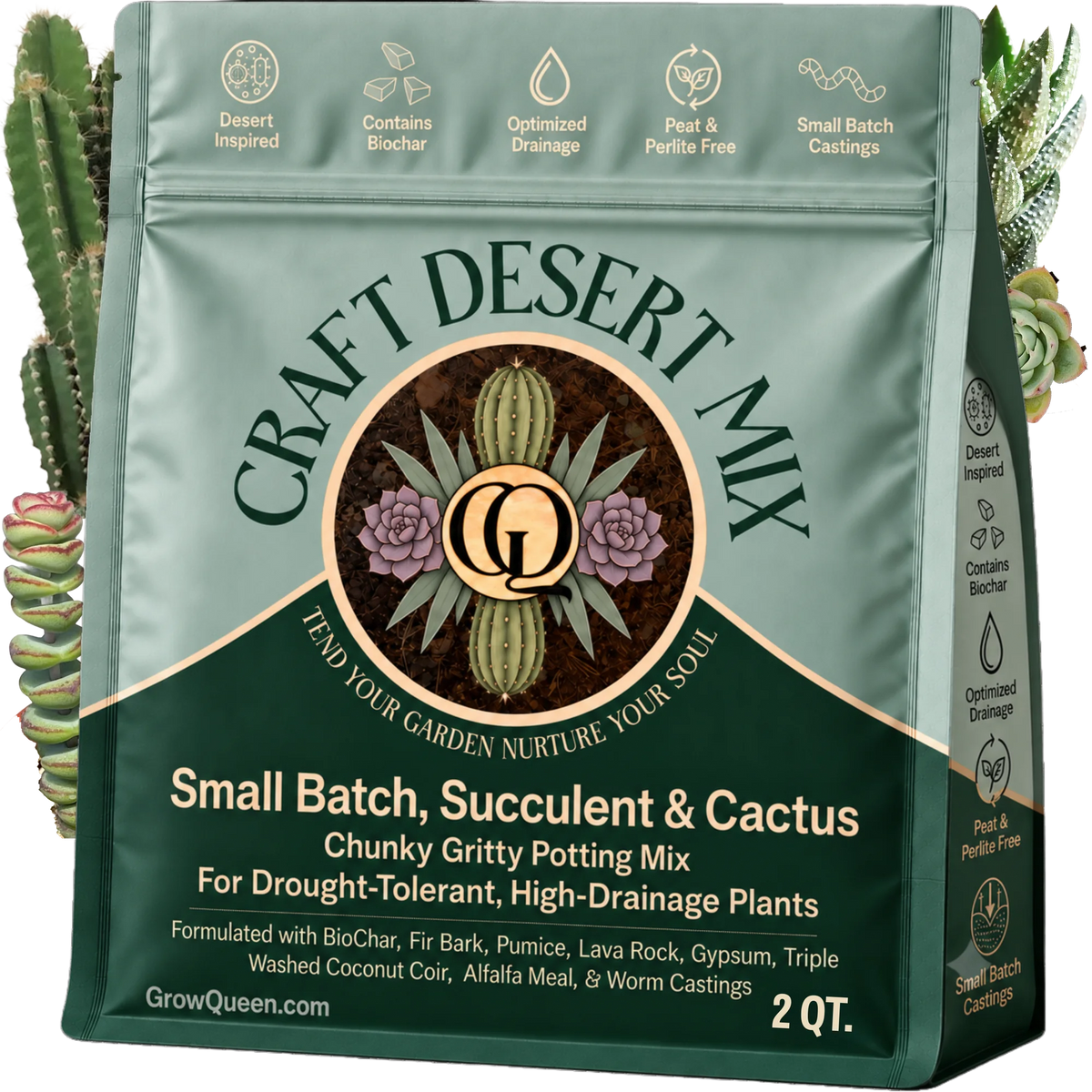 Craft Desert Mix 2 Qt bag, chunky succulent and cactus potting mix