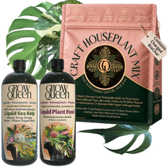Houseplant Generalist Kit bundle - Craft Houseplant Potting Mix, liquid 5-5-5, and kelp extract