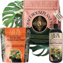 Houseplant Starter Kit bundle - potting mix, All-in-One dry feed, and liquid 5-5-5