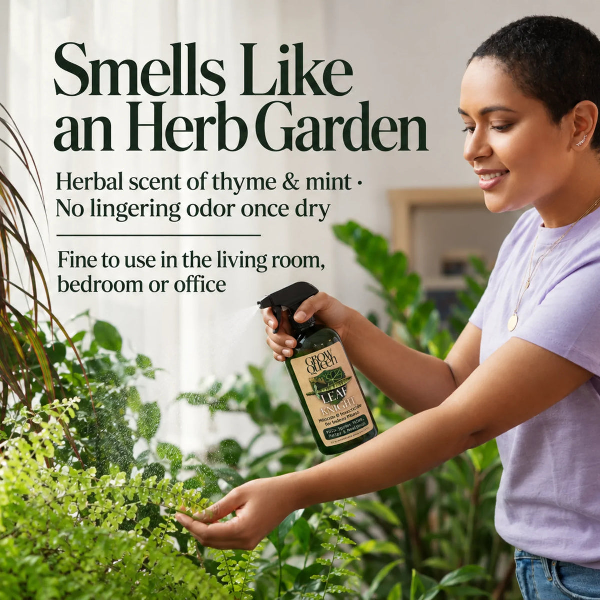 Smells like an herb garden: herbal scent of thyme and mint
