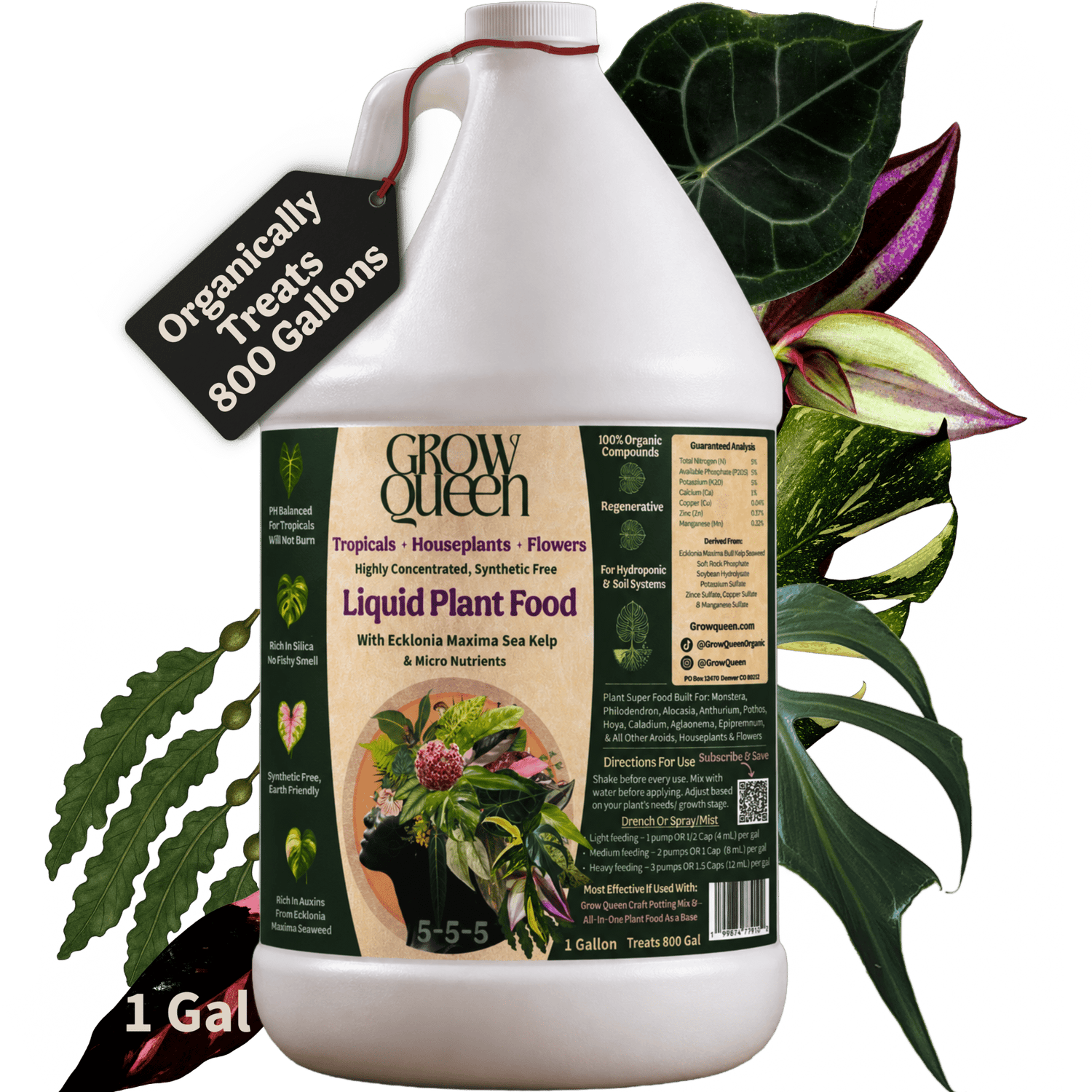 Organic 5-5-5 Liquid Plant Food - Grow Queen